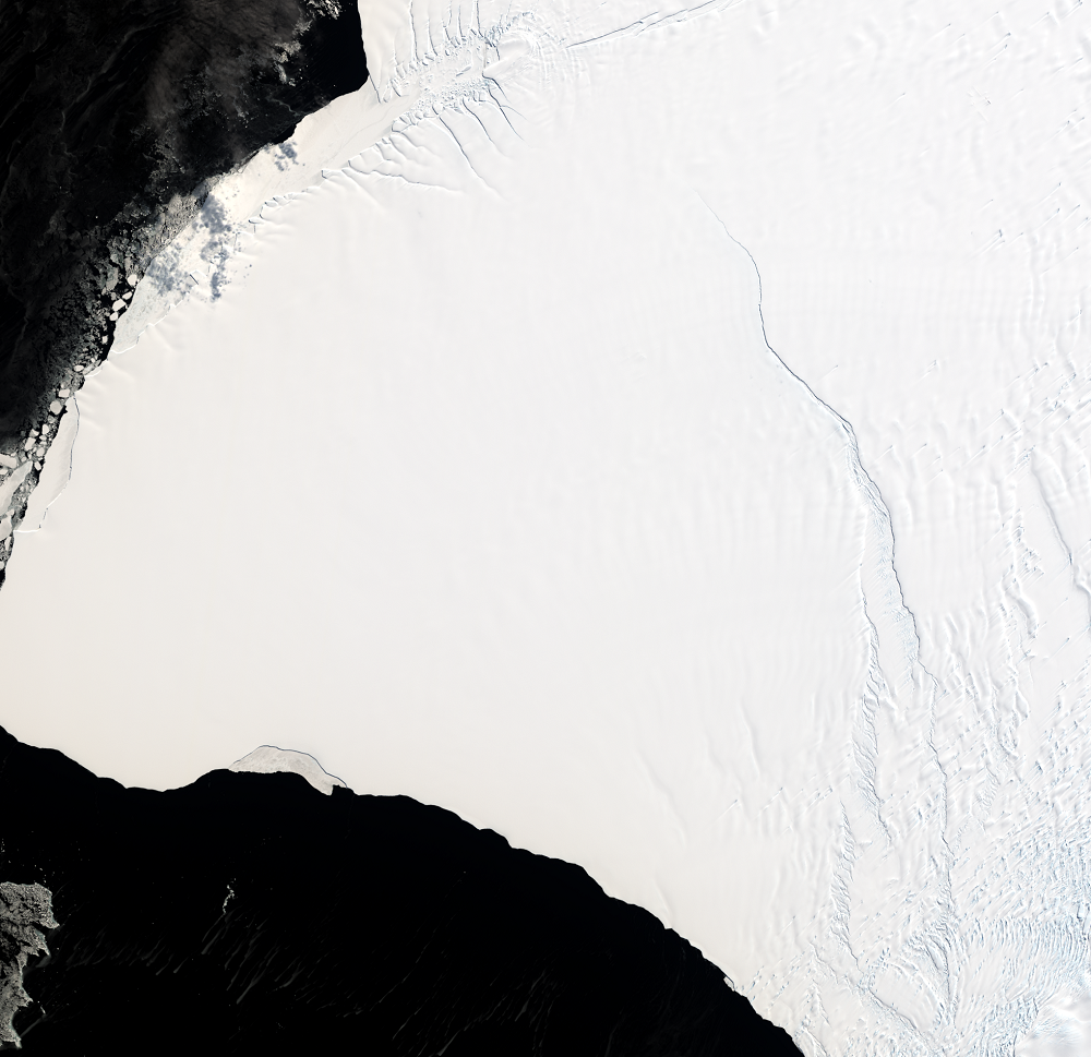Nov. 20, 2018, Landsat 8 (path/row 185/114) — Chasm 1, Brunt Ice Shelf, Antarctica