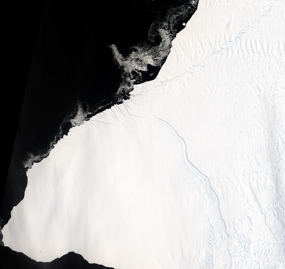 Dec. 25, 2021, Landsat 8 (path/row 182/114) — Brunt Ice Shelf, Antarctica