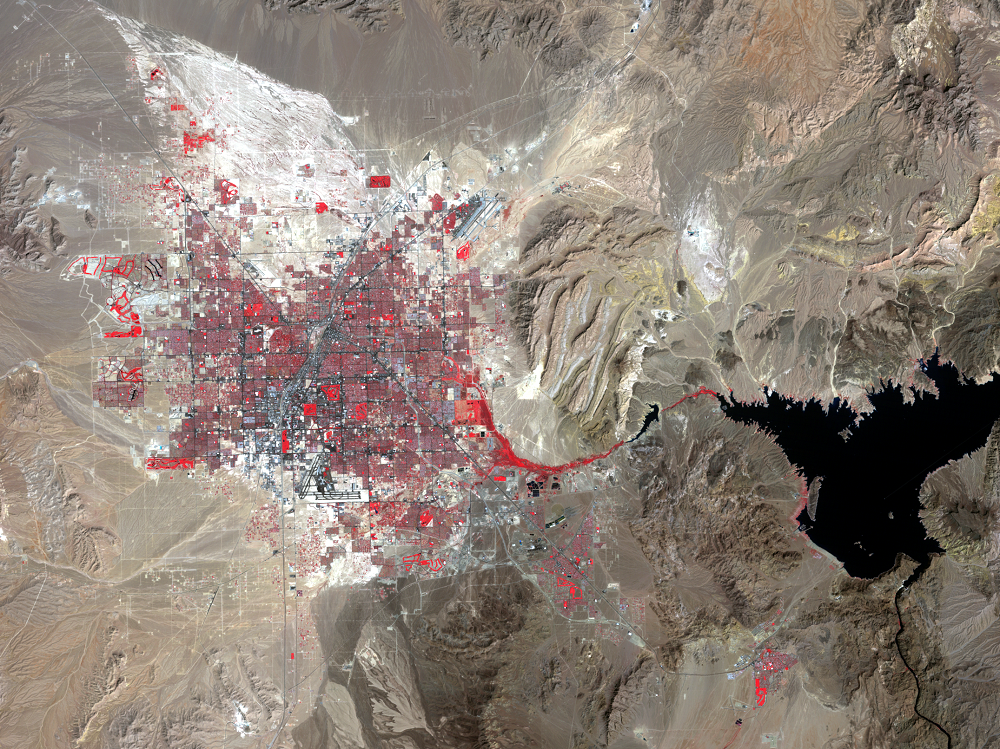  Sept. 10, 1992, Landsat 5 (path/row 39/35) — Las Vegas, Nevada, USA
