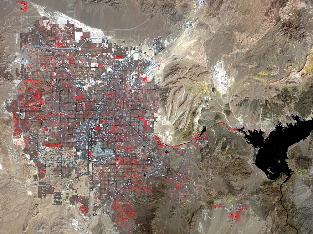 Sept. 12, 2016, Landsat 8 (path/row 39/35) — Las Vegas, Nevada, USA