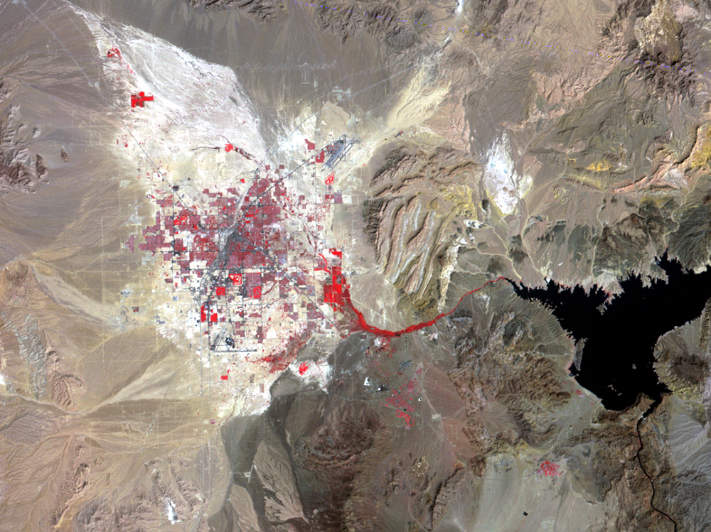 Sept. 13, 1972, Landsat 1 (path/row 42/35) — Las Vegas, Nevada, USA