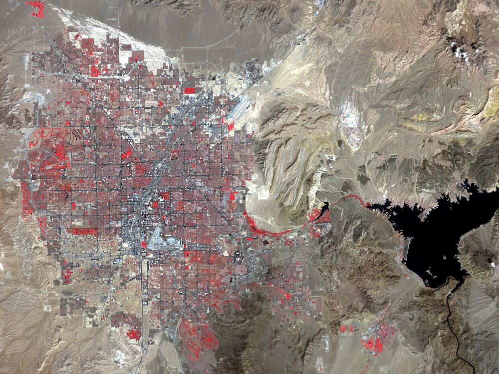 Sept. 15, 2011, Landsat 5 (path/row 39/35) — Las Vegas, Nevada, USA