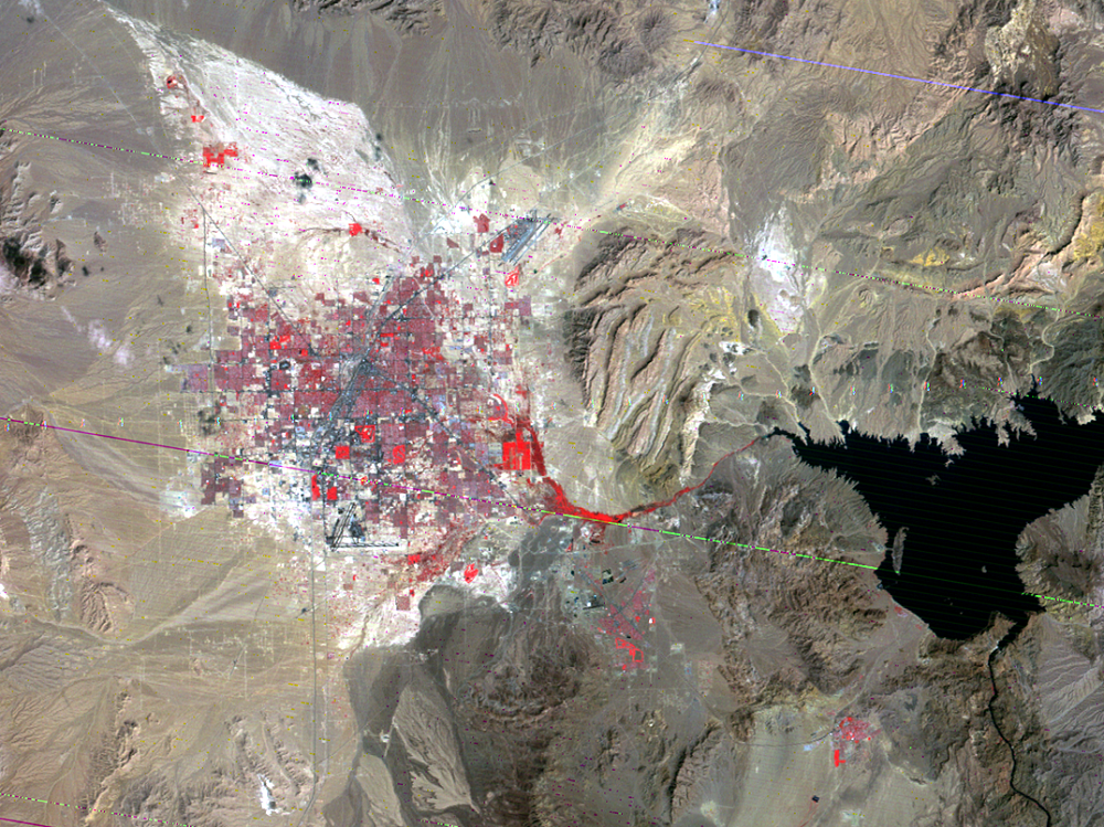 Sept. 16, 1980, Landsat 2 (path/row 42/35) — Las Vegas, Nevada, USA
