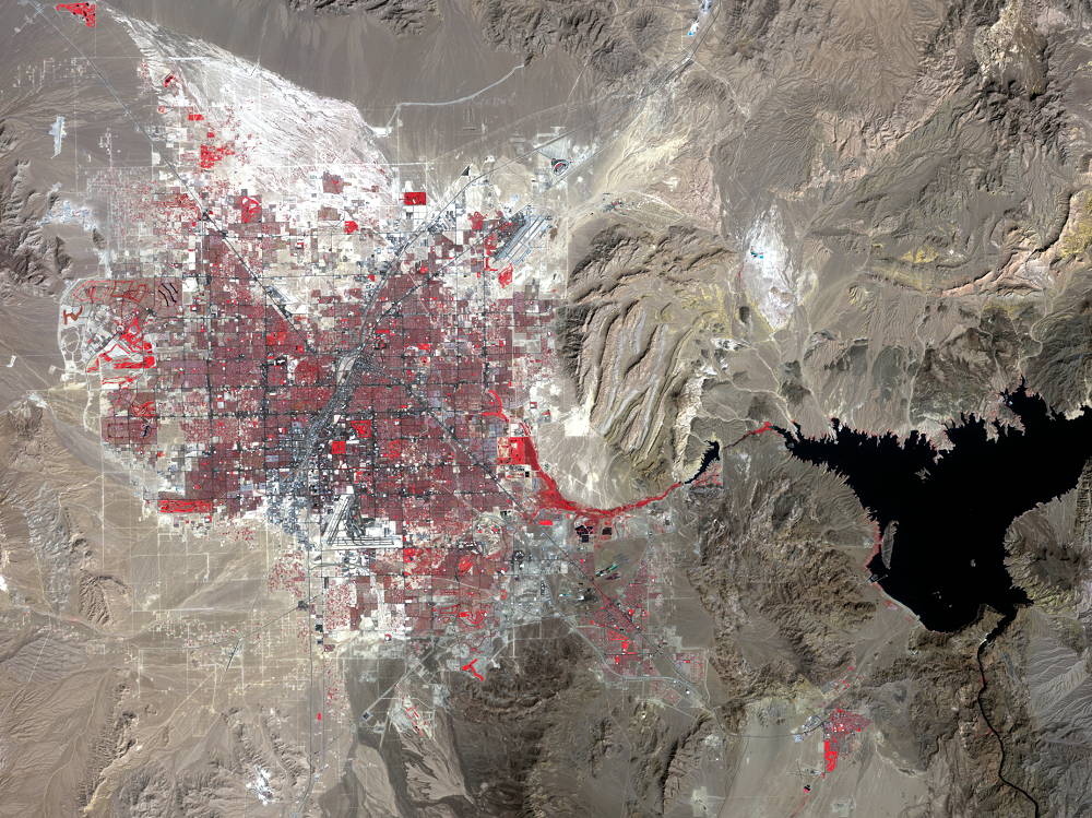 Sept. 21, 1996, Landsat 5 (path/row 39/35) — Las Vegas, Nevada, USA