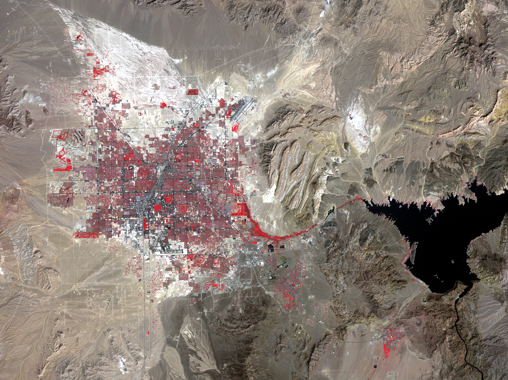 Sept. 24, 1991, Landsat 5 (path/row 39/35) — Las Vegas, Nevada, USA
