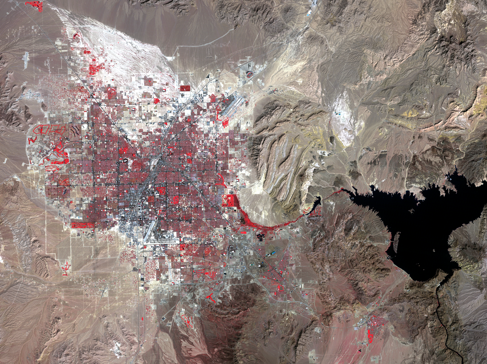Sept. 24, 1997, Landsat 5 (path/row 39/35) — Las Vegas, Nevada, USA