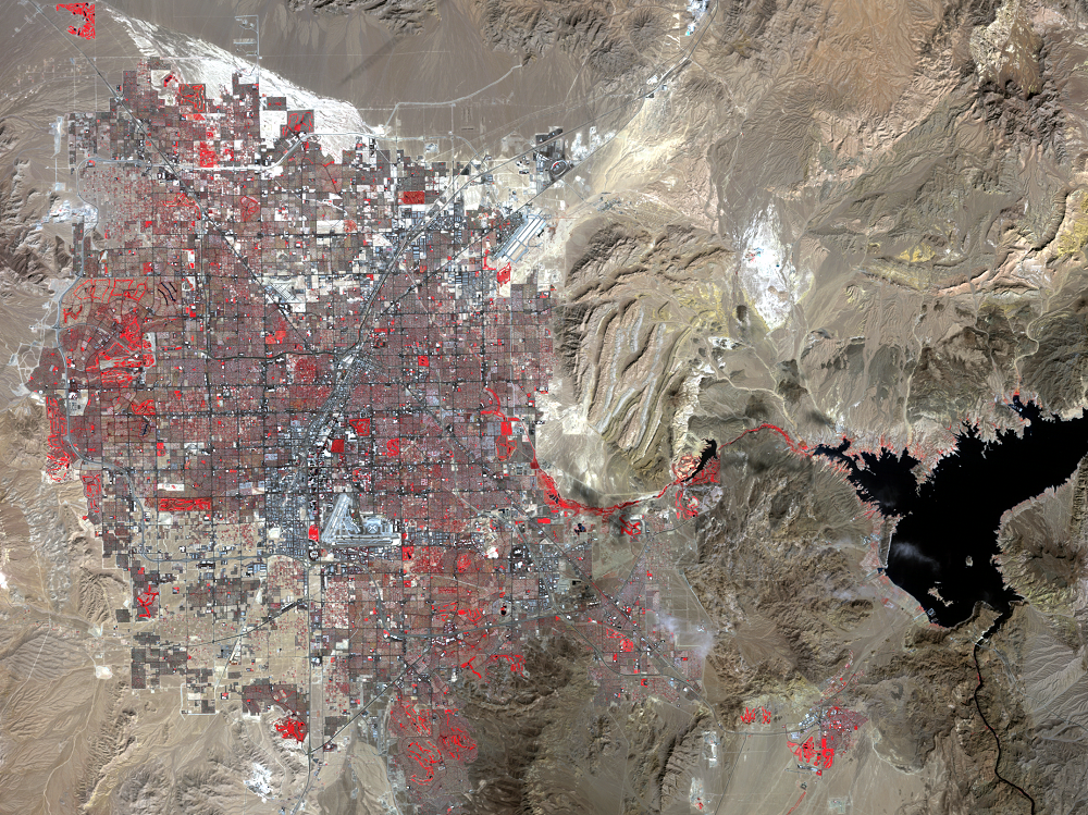 Sept. 28, 2010, Landsat 5 (path/row 39/35) — Las Vegas, Nevada, USA