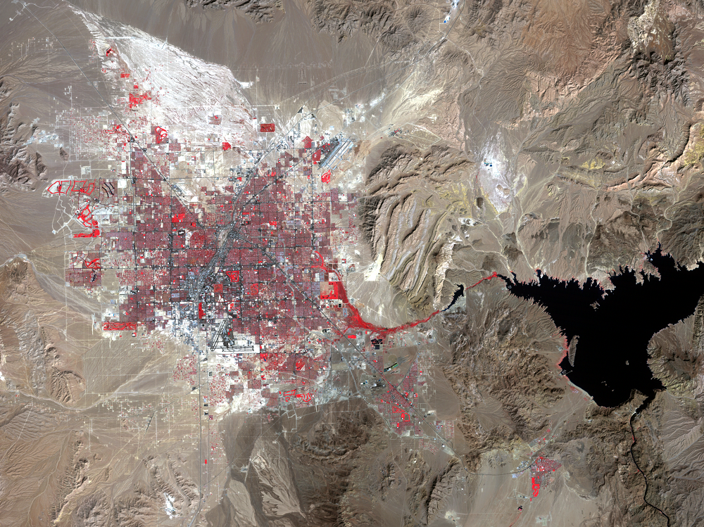 Sept. 29, 1993, Landsat 5 (path/row 39/35) — Las Vegas, Nevada, USA