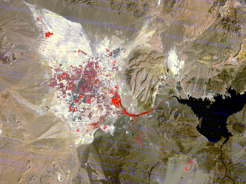 Sept. 8, 1973, Landsat 1 (path/row 42/35) — Las Vegas, Nevada, USA