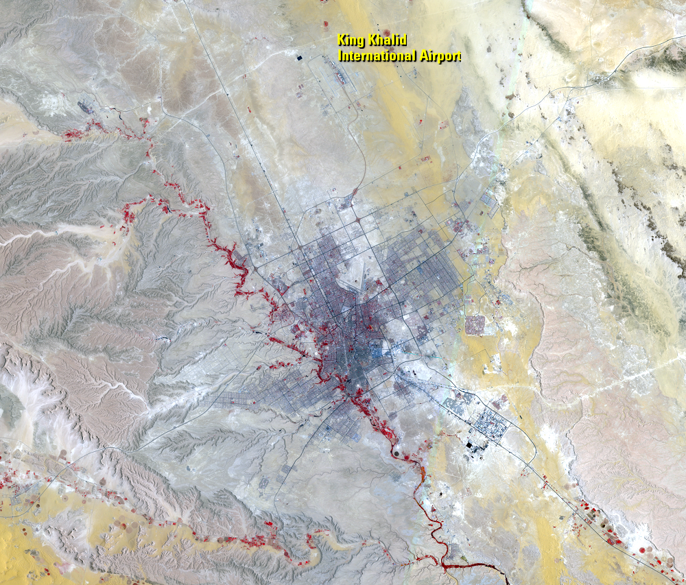 June 24 and July 3, 1989, Landsat 5 (path/row 165,166/43) — Riyadh, Saudi Arabia