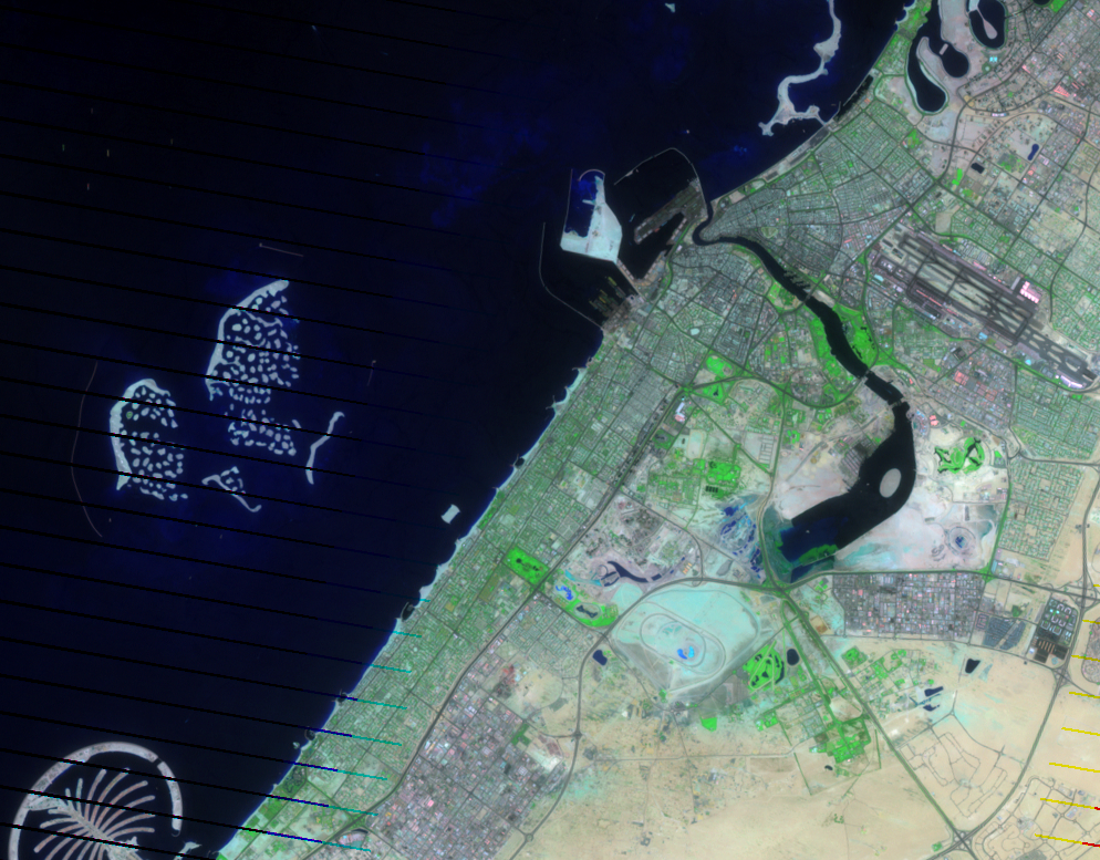 June 21, 2006, Landsat 7 (path/row 160/42,43) — The World, Dubai, United Arab Emirates