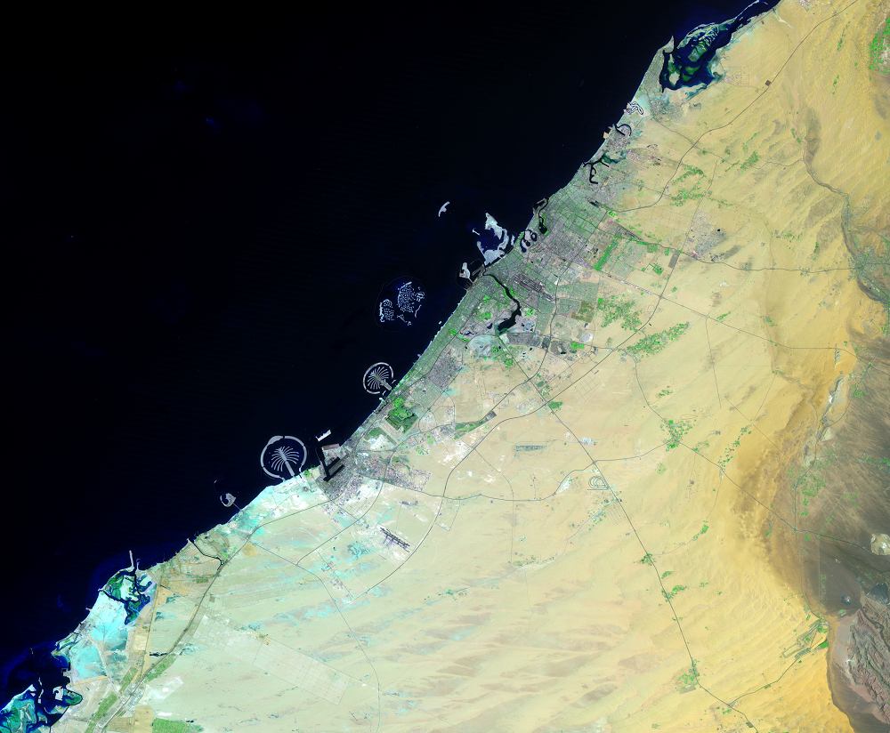 May 17, 2008, Landsat 5 (path/row 160/42,43) — Dubai, United Arab Emirates