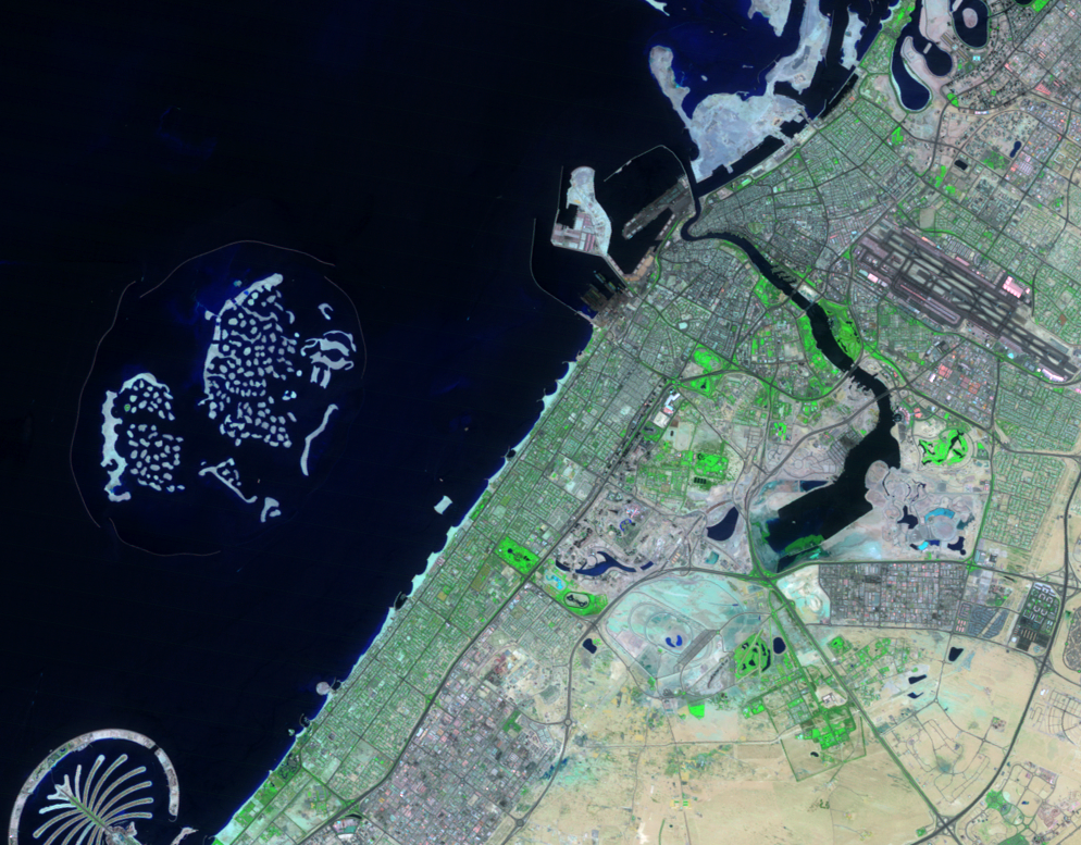 May 17, 2008, Landsat 5 (path/row 160/42,43) — The World, Dubai, United Arab Emirates