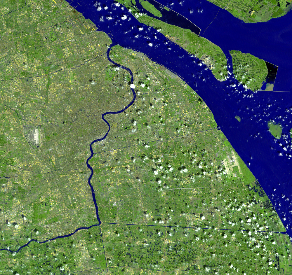 Sept. 19, 2009, Landsat 5 (path/row 118/38,39) — Shanghai, China