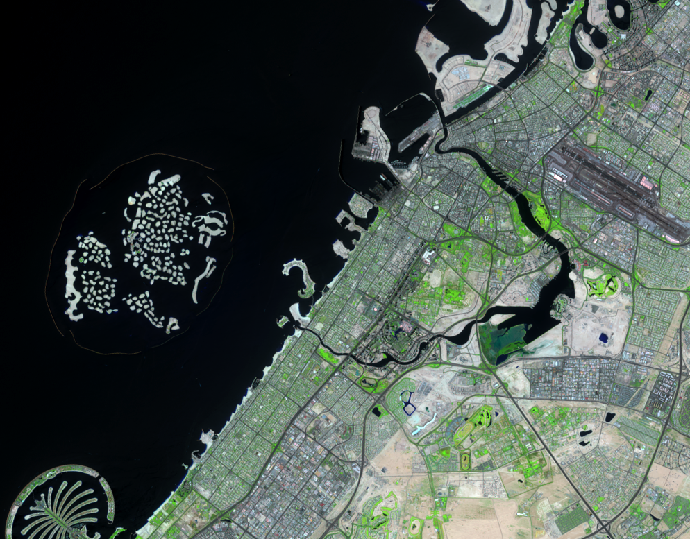 June 17, 2022, Landsat 9 (path/row 160/42,43) — The World, Dubai, United Arab Emirates