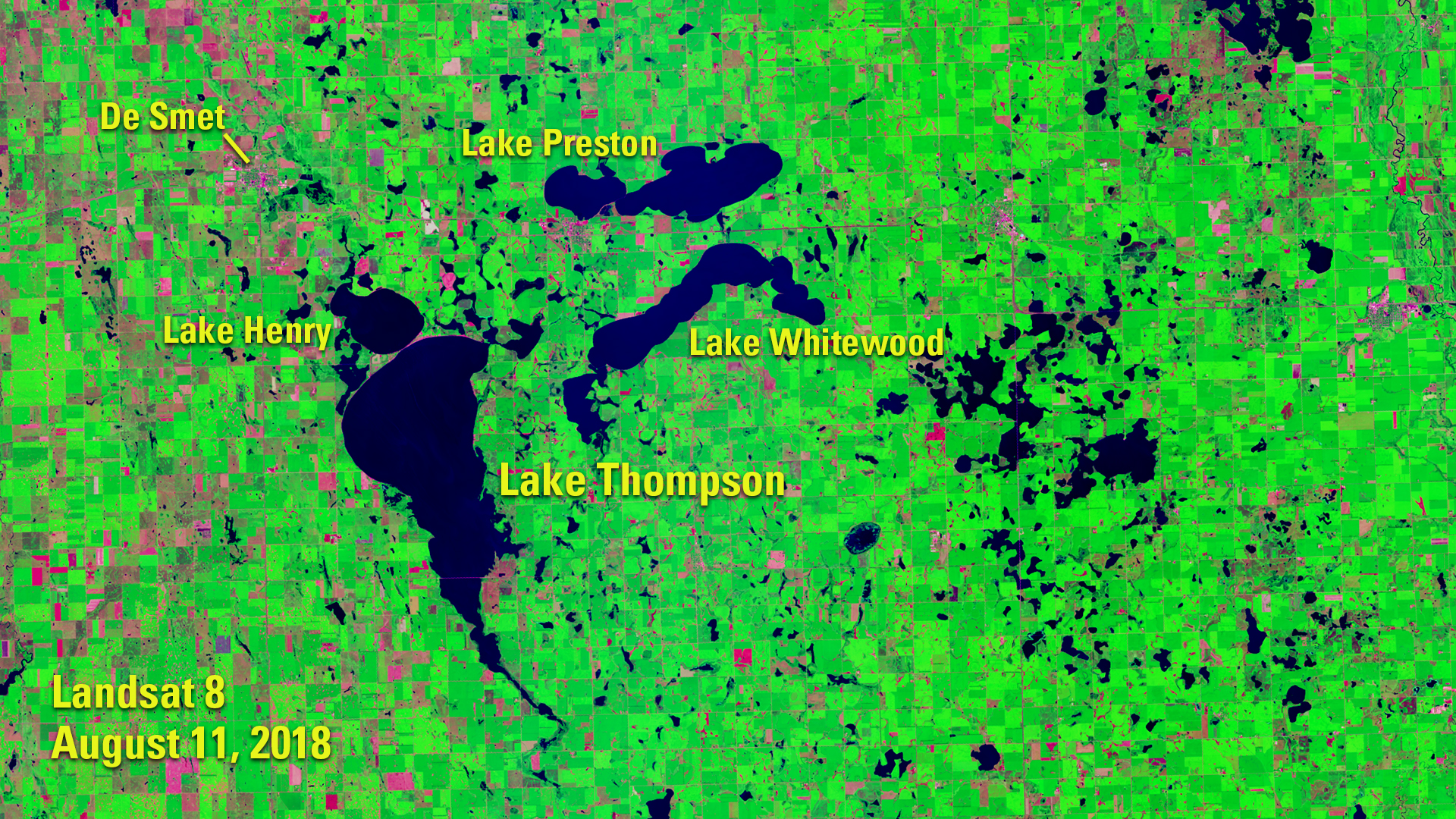 Lake Thompson, South Dakota after