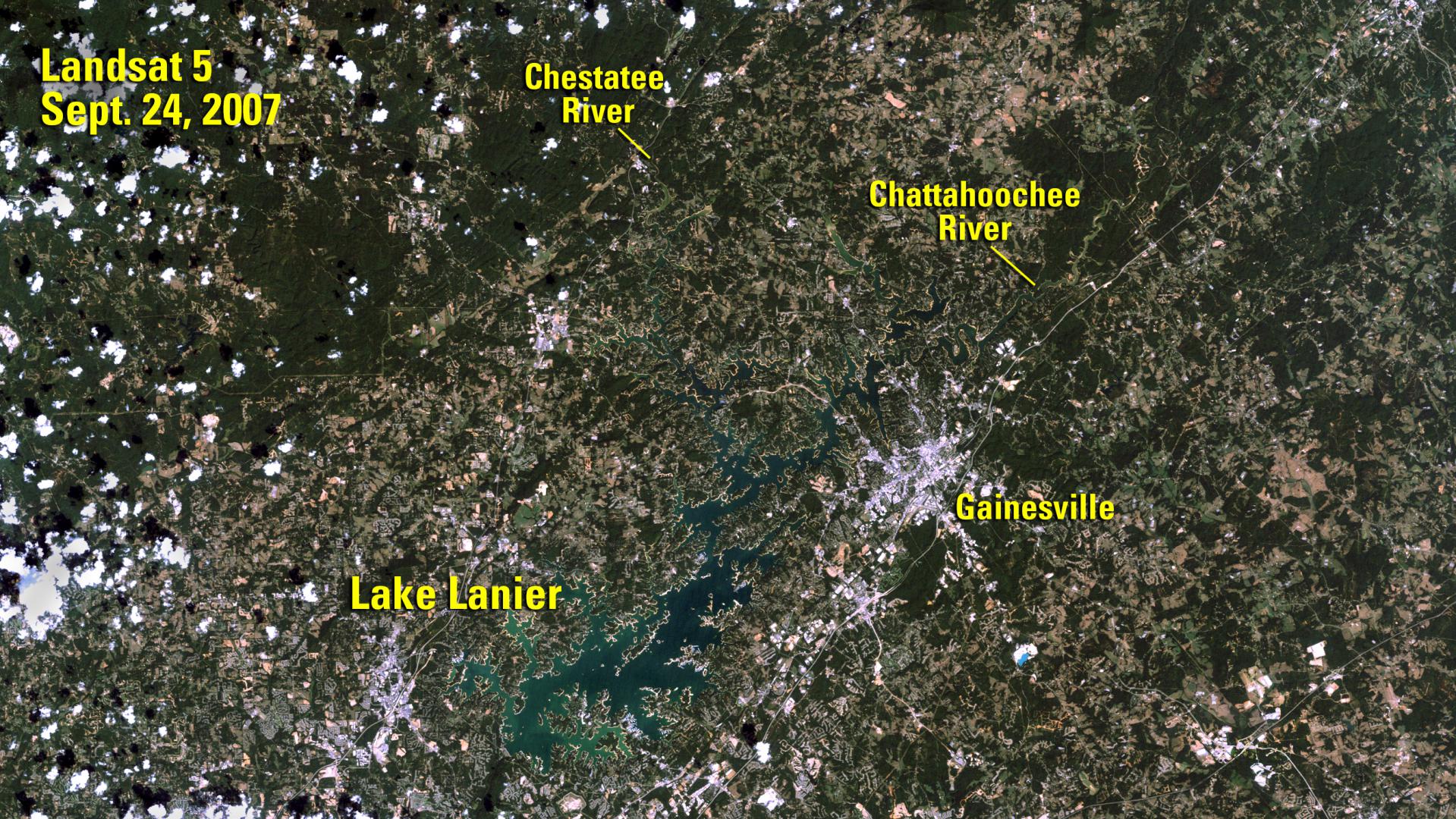 2007 Landsat image of Lake Lanier 