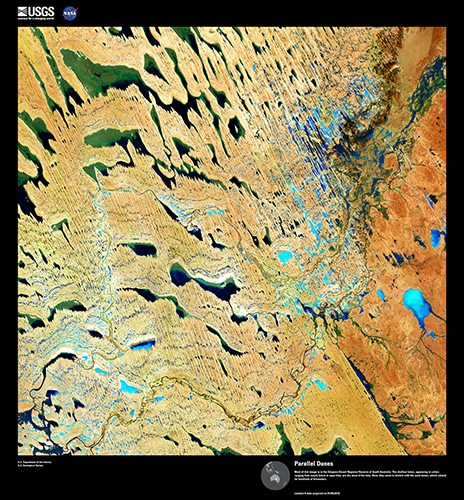 Most of this image is in the Simpson Desert Regional Reserve of South Australia. 