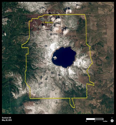 Crater Lake Image Shows Potential of Sentinel-2A