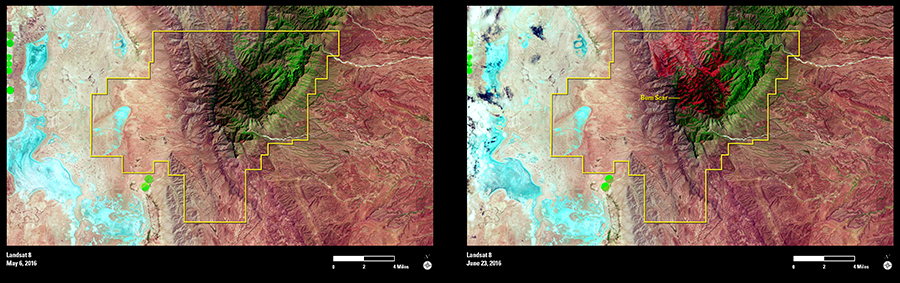 Landsat Reveals Scar of ‘Good Burn’ at Guadalupe Mountains