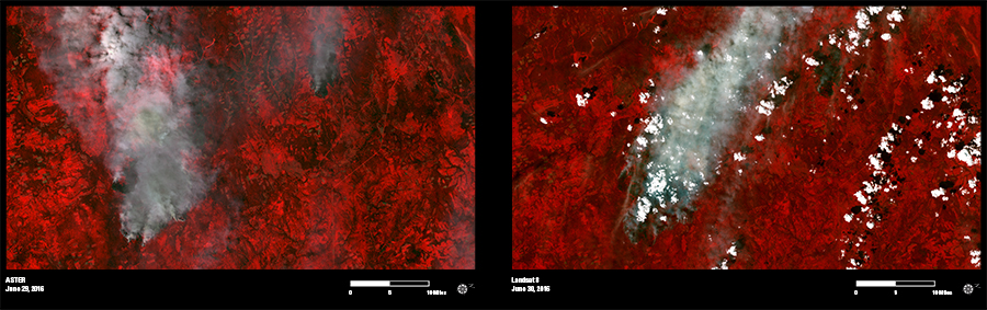 Landsat, ASTER Work Together on Russian Wildfires