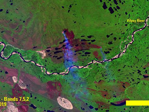 Landsat's View of a Siberian Wildfire